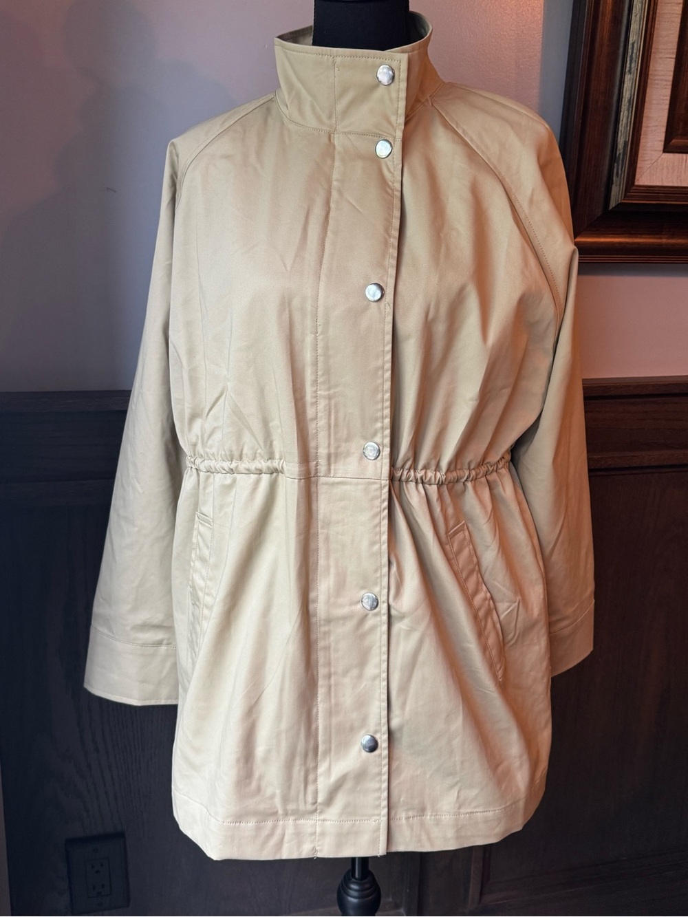 a new day tan  Cinch-Waist Utility Jacket Medium NWOT - Picture 3 of 8